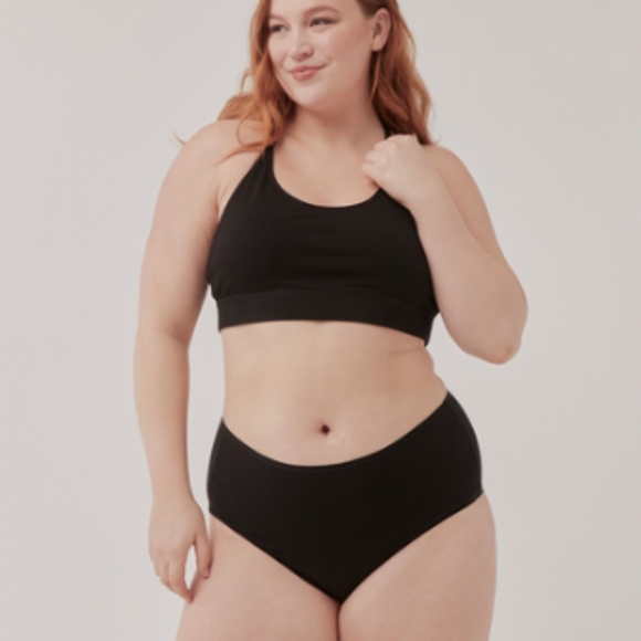 Pact, Organic, Black, Modern Racerback Bra, Medium, NWT - Picture 3 of 10